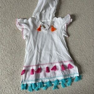 Mud Pie White Cover-Up with Tassels